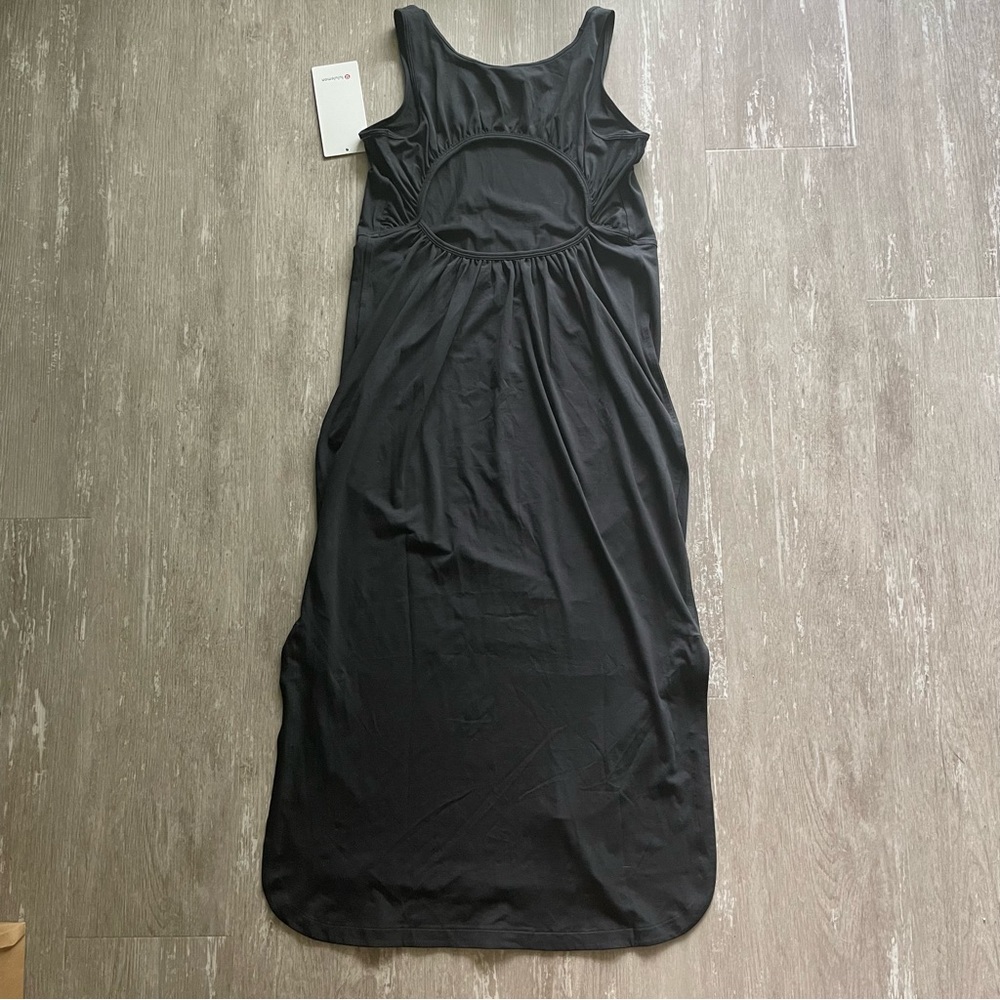 Lululemon Pima Cotton Open-Back Midi Dress - Black - Picture 2 of 7